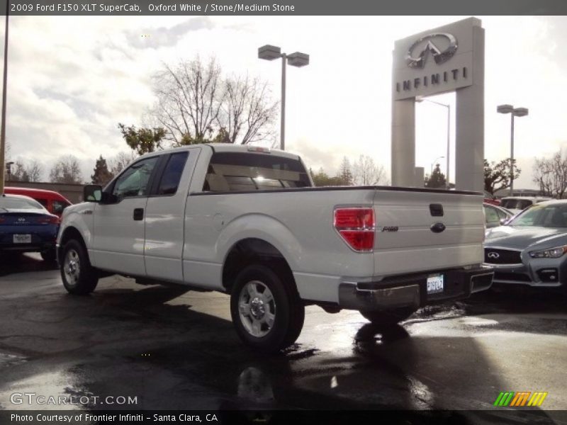 Oxford White / Stone/Medium Stone 2009 Ford F150 XLT SuperCab