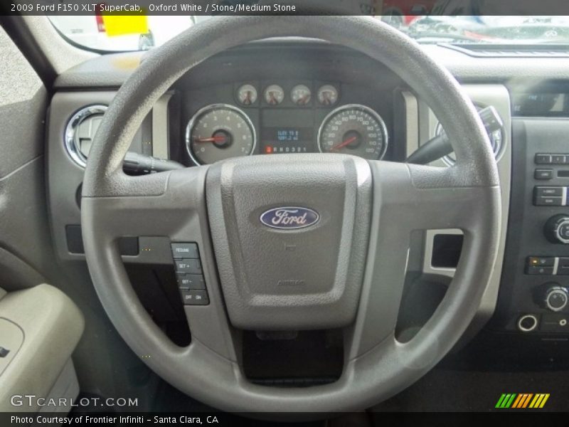 Oxford White / Stone/Medium Stone 2009 Ford F150 XLT SuperCab