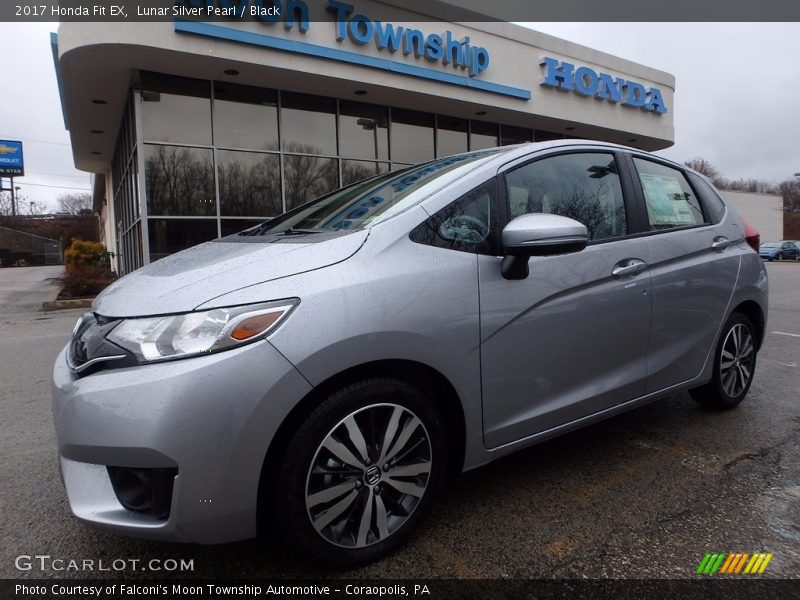 Lunar Silver Pearl / Black 2017 Honda Fit EX
