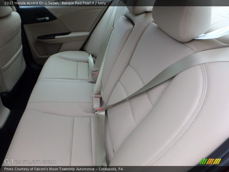 Rear Seat of 2017 Accord EX-L Sedan