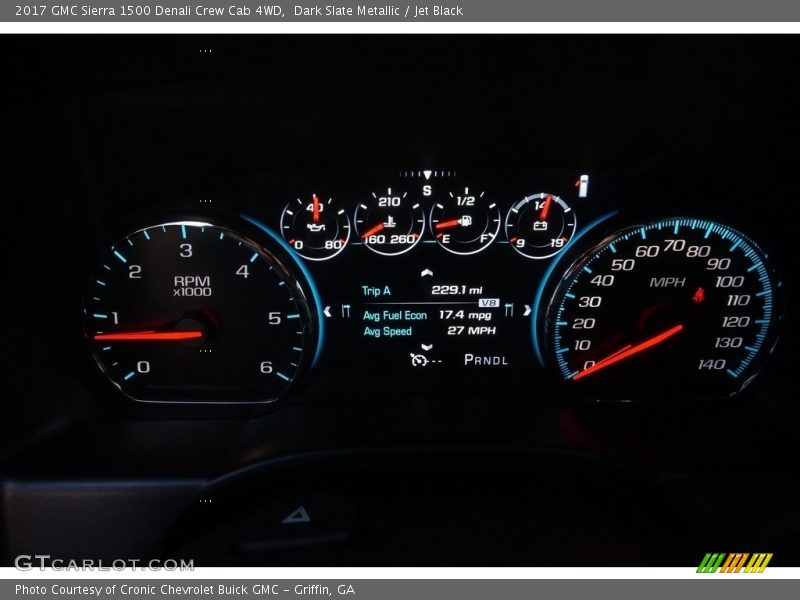 Dark Slate Metallic / Jet Black 2017 GMC Sierra 1500 Denali Crew Cab 4WD