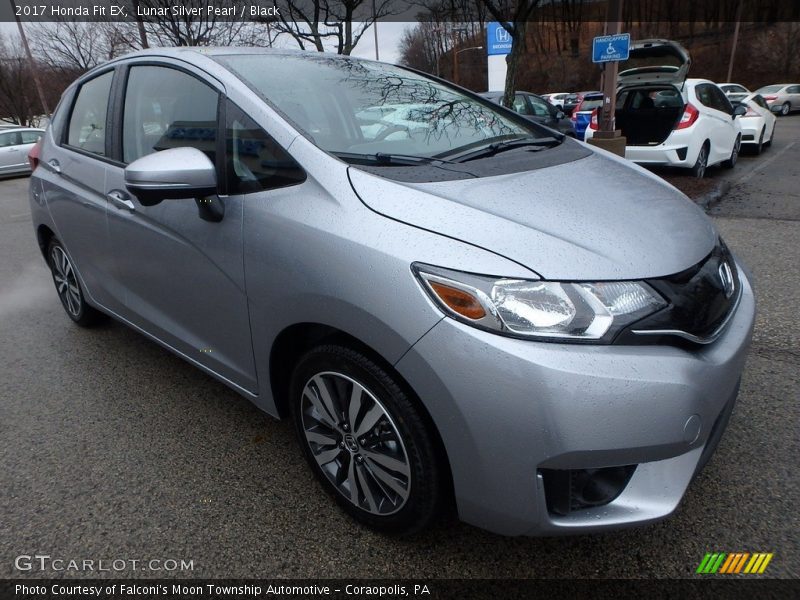 Lunar Silver Pearl / Black 2017 Honda Fit EX