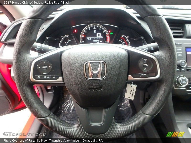 Rallye Red / Black 2017 Honda Civic LX Sedan
