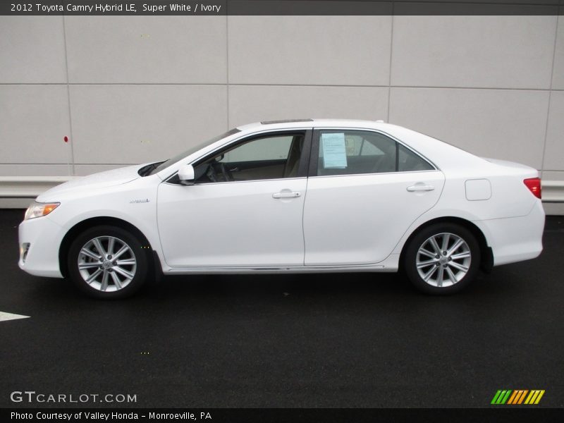 Super White / Ivory 2012 Toyota Camry Hybrid LE