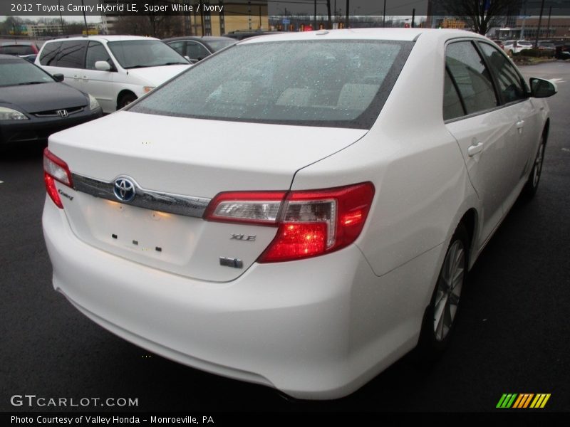 Super White / Ivory 2012 Toyota Camry Hybrid LE