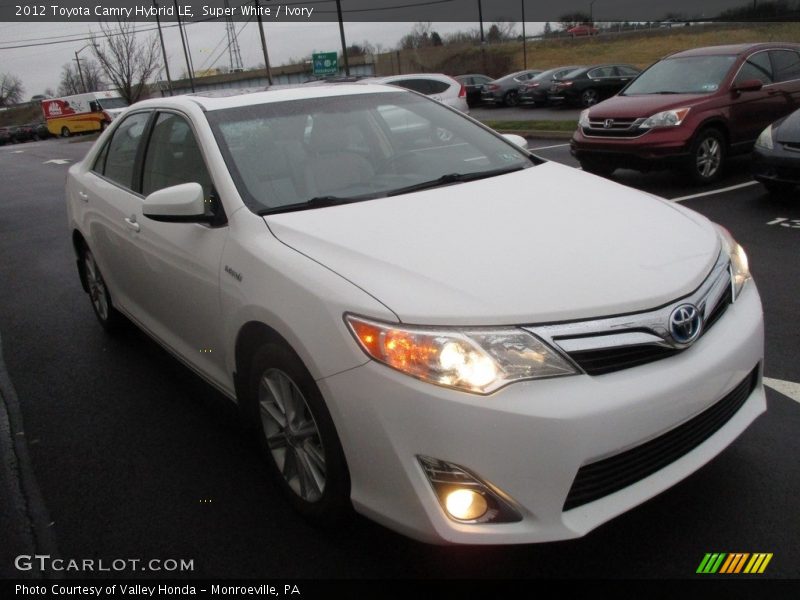 Super White / Ivory 2012 Toyota Camry Hybrid LE