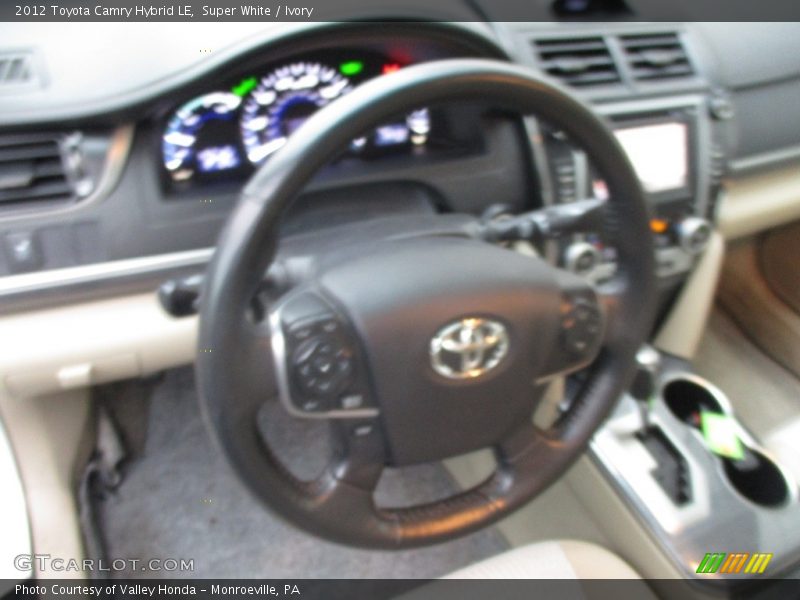 Super White / Ivory 2012 Toyota Camry Hybrid LE