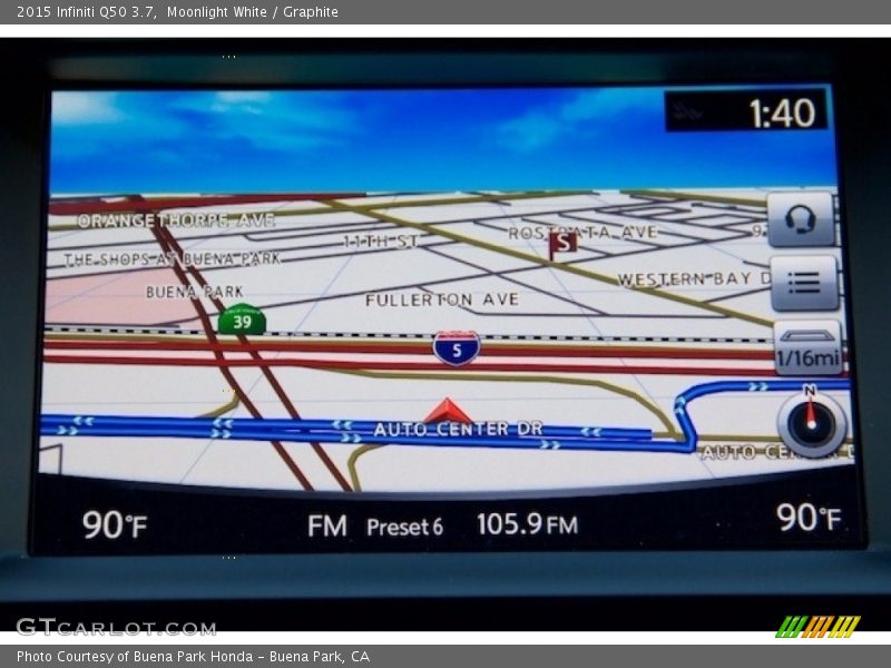 Moonlight White / Graphite 2015 Infiniti Q50 3.7