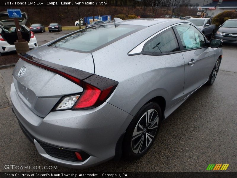 Lunar Silver Metallic / Ivory 2017 Honda Civic EX-T Coupe