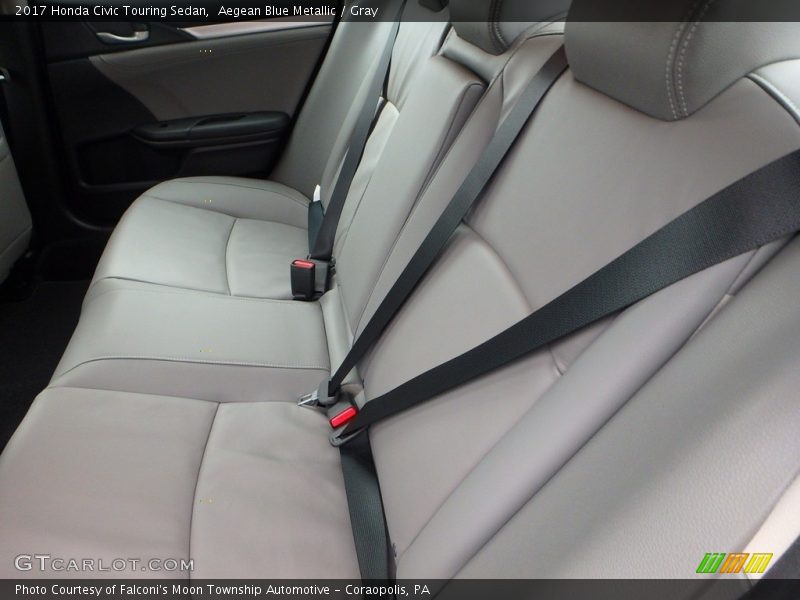 Aegean Blue Metallic / Gray 2017 Honda Civic Touring Sedan