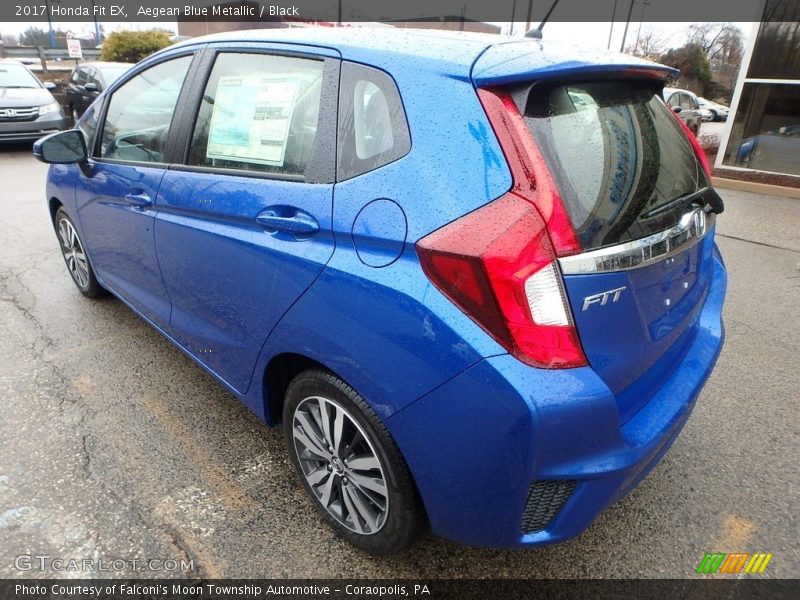 Aegean Blue Metallic / Black 2017 Honda Fit EX