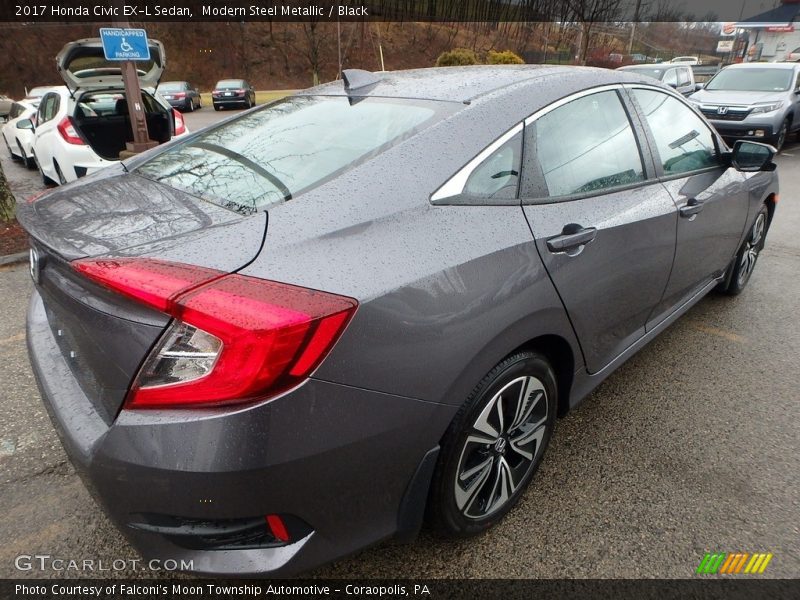 Modern Steel Metallic / Black 2017 Honda Civic EX-L Sedan