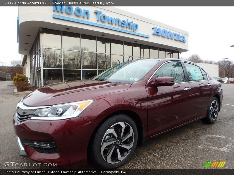 Basque Red Pearl II / Ivory 2017 Honda Accord EX-L V6 Sedan