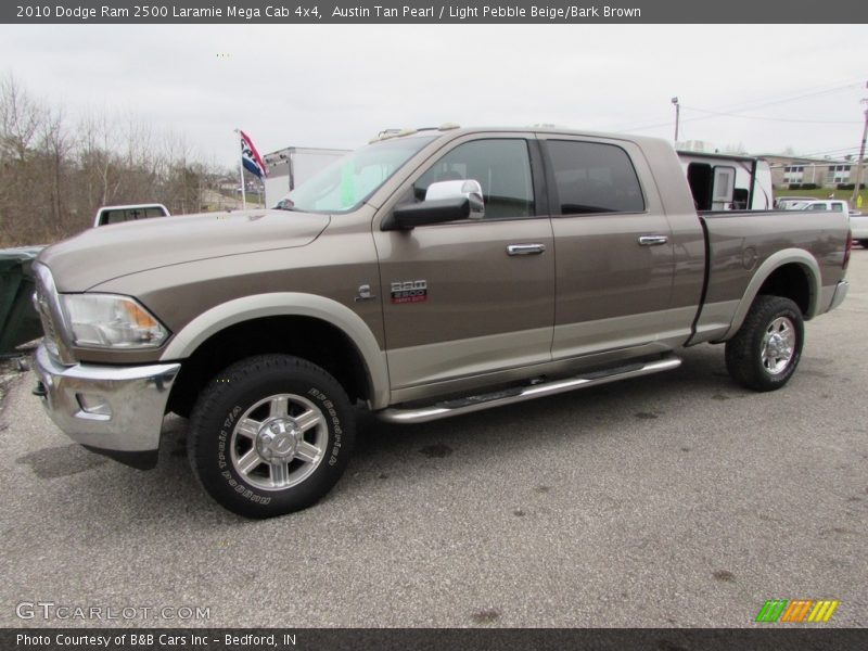 Austin Tan Pearl / Light Pebble Beige/Bark Brown 2010 Dodge Ram 2500 Laramie Mega Cab 4x4