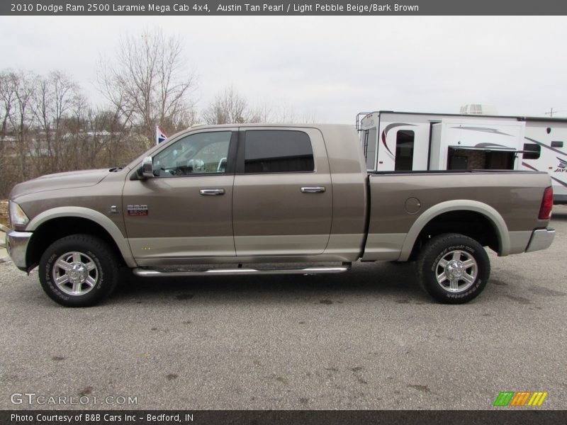 Austin Tan Pearl / Light Pebble Beige/Bark Brown 2010 Dodge Ram 2500 Laramie Mega Cab 4x4