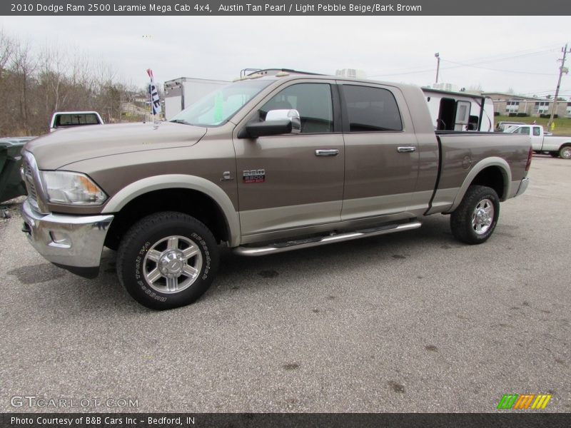 Austin Tan Pearl / Light Pebble Beige/Bark Brown 2010 Dodge Ram 2500 Laramie Mega Cab 4x4