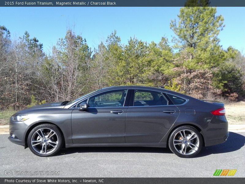 Magnetic Metallic / Charcoal Black 2015 Ford Fusion Titanium