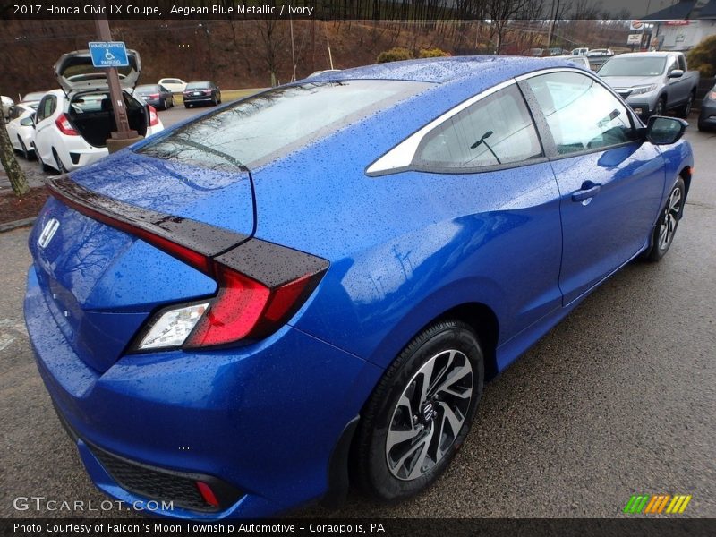 Aegean Blue Metallic / Ivory 2017 Honda Civic LX Coupe