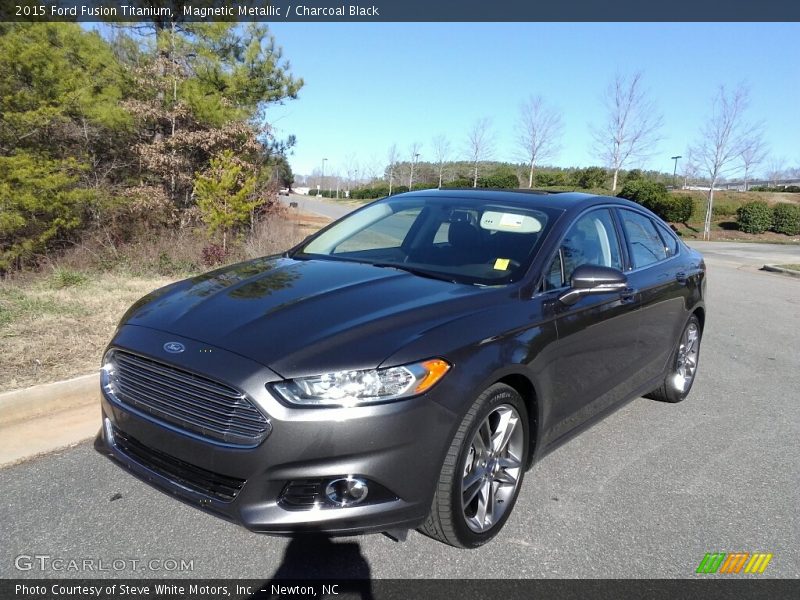Magnetic Metallic / Charcoal Black 2015 Ford Fusion Titanium
