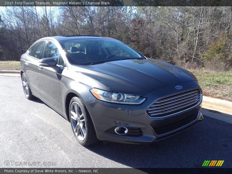 Magnetic Metallic / Charcoal Black 2015 Ford Fusion Titanium