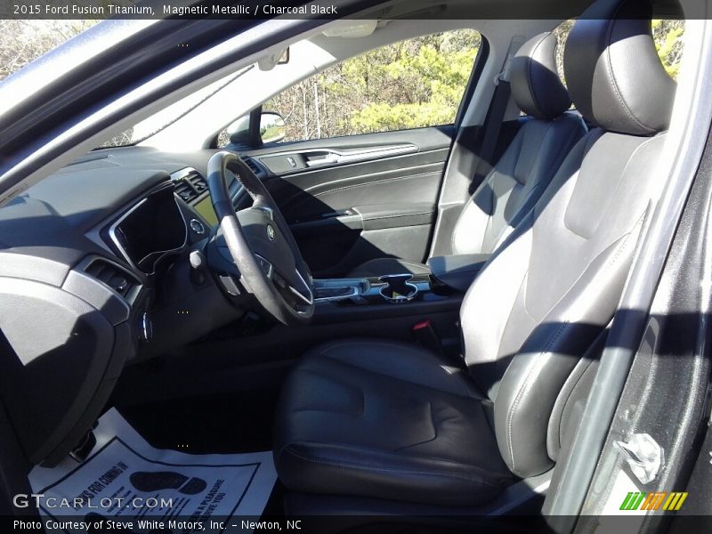 Magnetic Metallic / Charcoal Black 2015 Ford Fusion Titanium
