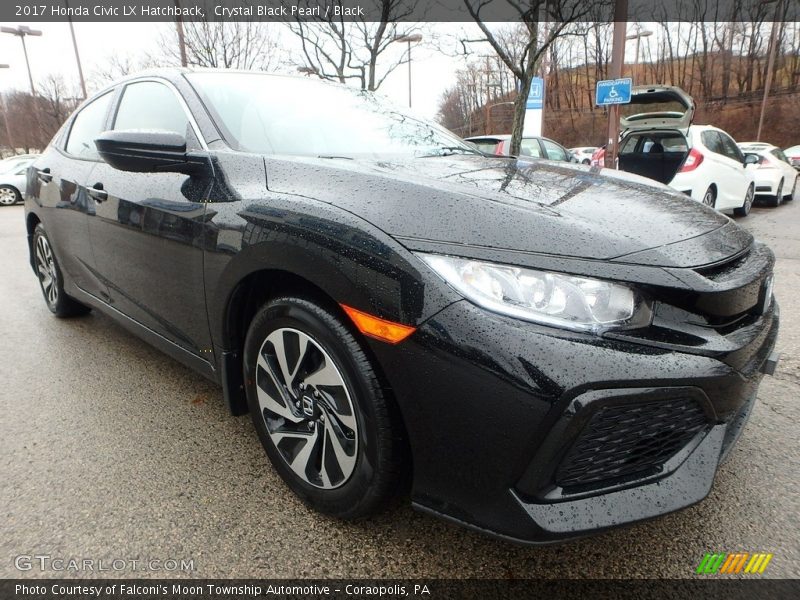 Crystal Black Pearl / Black 2017 Honda Civic LX Hatchback