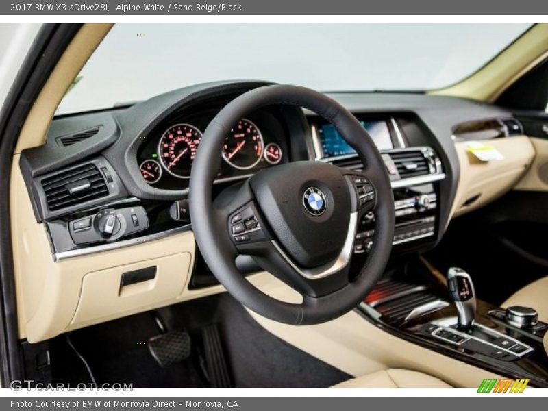 Alpine White / Sand Beige/Black 2017 BMW X3 sDrive28i