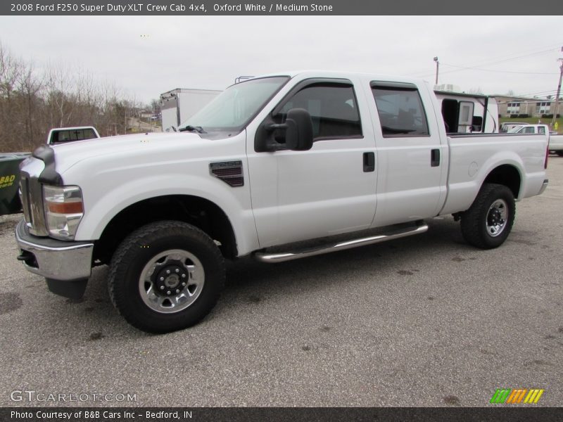 Oxford White / Medium Stone 2008 Ford F250 Super Duty XLT Crew Cab 4x4