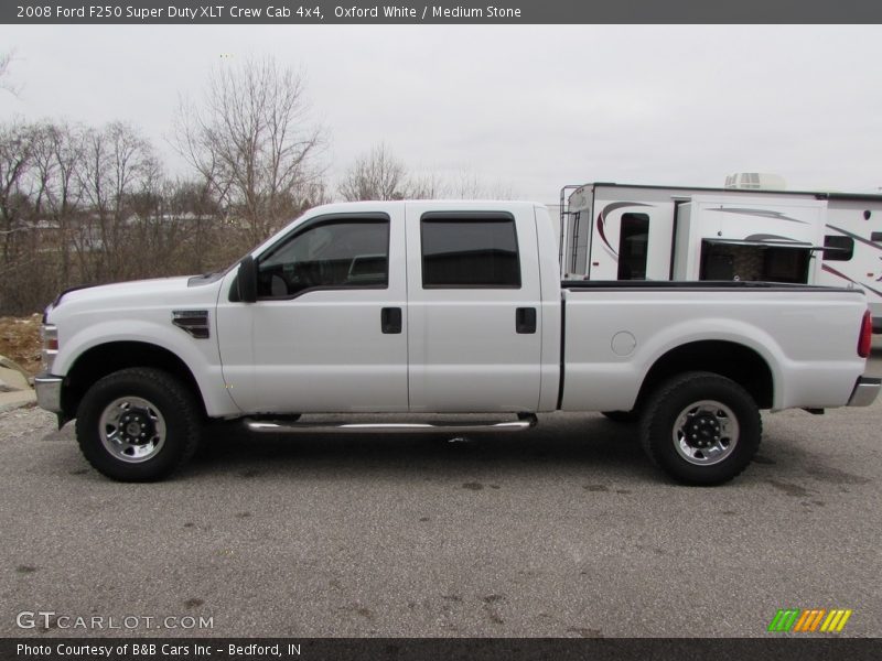 Oxford White / Medium Stone 2008 Ford F250 Super Duty XLT Crew Cab 4x4