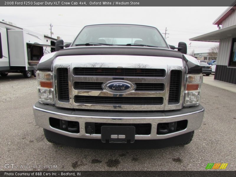 Oxford White / Medium Stone 2008 Ford F250 Super Duty XLT Crew Cab 4x4