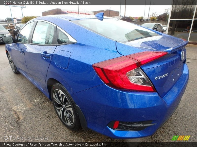 Aegean Blue Metallic / Black 2017 Honda Civic EX-T Sedan