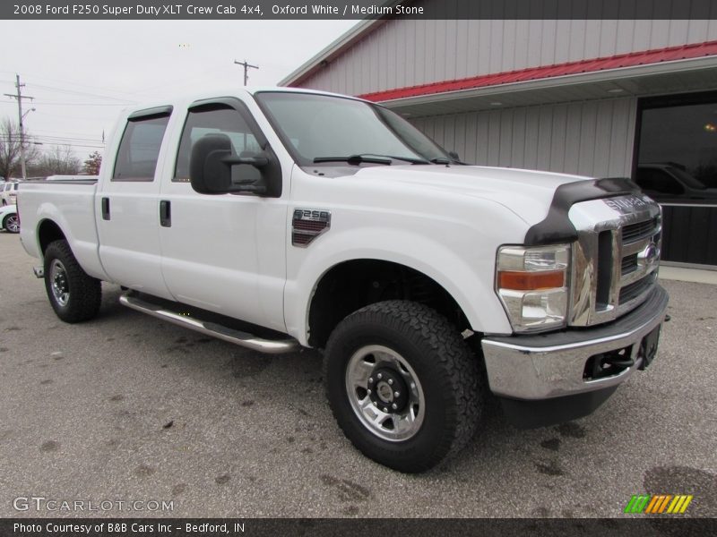 Oxford White / Medium Stone 2008 Ford F250 Super Duty XLT Crew Cab 4x4
