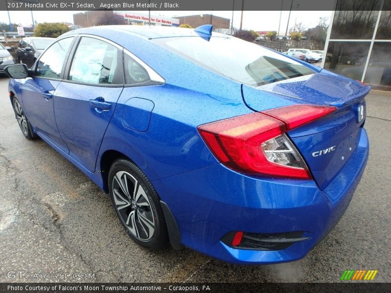 Aegean Blue Metallic / Black 2017 Honda Civic EX-T Sedan