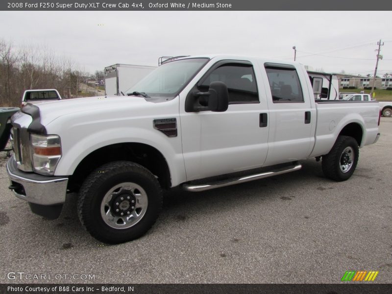 Oxford White / Medium Stone 2008 Ford F250 Super Duty XLT Crew Cab 4x4