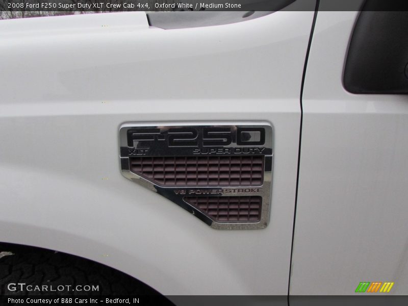Oxford White / Medium Stone 2008 Ford F250 Super Duty XLT Crew Cab 4x4