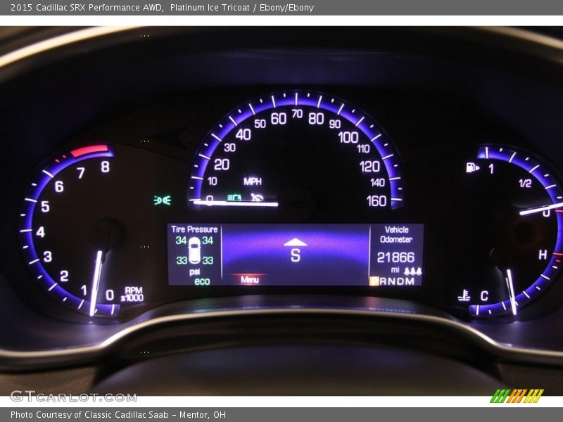 Platinum Ice Tricoat / Ebony/Ebony 2015 Cadillac SRX Performance AWD