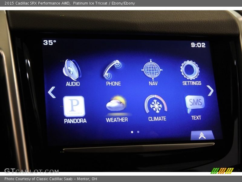 Platinum Ice Tricoat / Ebony/Ebony 2015 Cadillac SRX Performance AWD