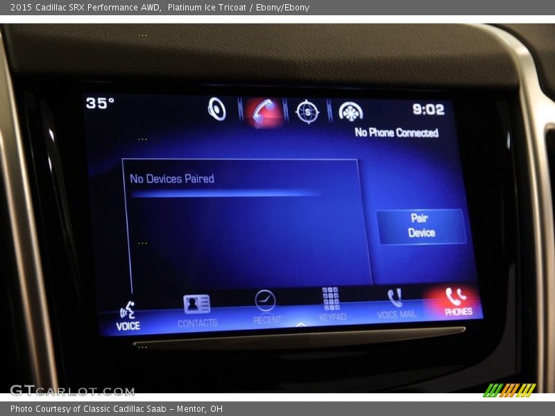 Platinum Ice Tricoat / Ebony/Ebony 2015 Cadillac SRX Performance AWD