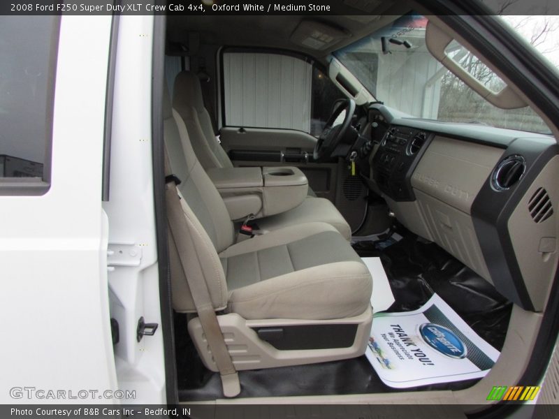 Oxford White / Medium Stone 2008 Ford F250 Super Duty XLT Crew Cab 4x4