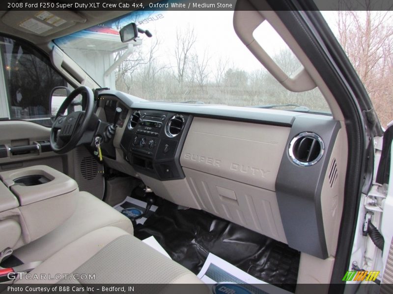 Oxford White / Medium Stone 2008 Ford F250 Super Duty XLT Crew Cab 4x4