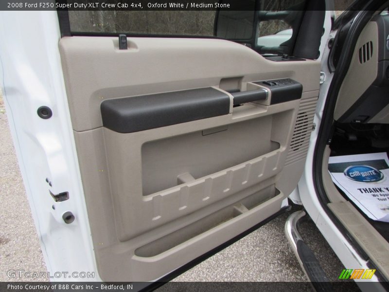 Oxford White / Medium Stone 2008 Ford F250 Super Duty XLT Crew Cab 4x4