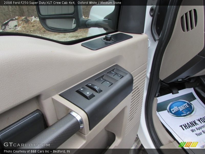 Oxford White / Medium Stone 2008 Ford F250 Super Duty XLT Crew Cab 4x4