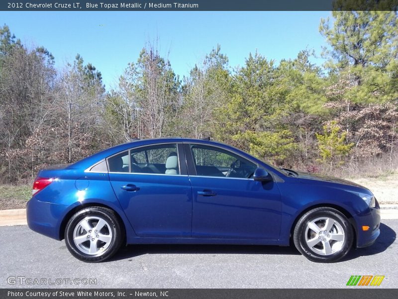 Blue Topaz Metallic / Medium Titanium 2012 Chevrolet Cruze LT