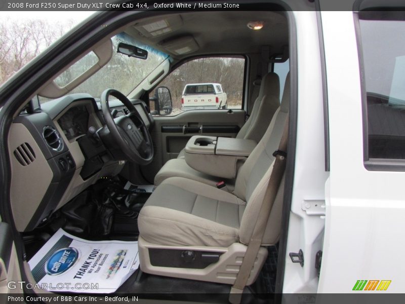 Oxford White / Medium Stone 2008 Ford F250 Super Duty XLT Crew Cab 4x4