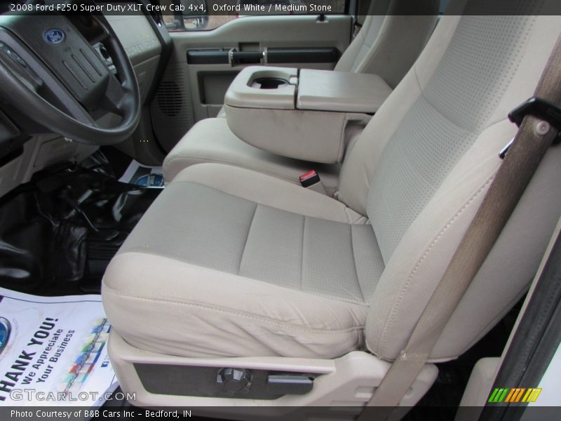 Oxford White / Medium Stone 2008 Ford F250 Super Duty XLT Crew Cab 4x4