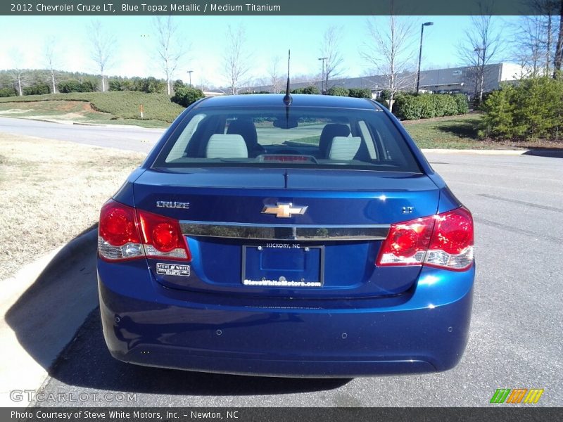 Blue Topaz Metallic / Medium Titanium 2012 Chevrolet Cruze LT