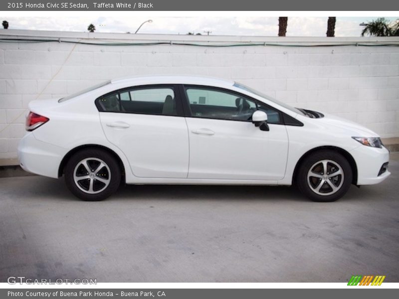 Taffeta White / Black 2015 Honda Civic SE Sedan