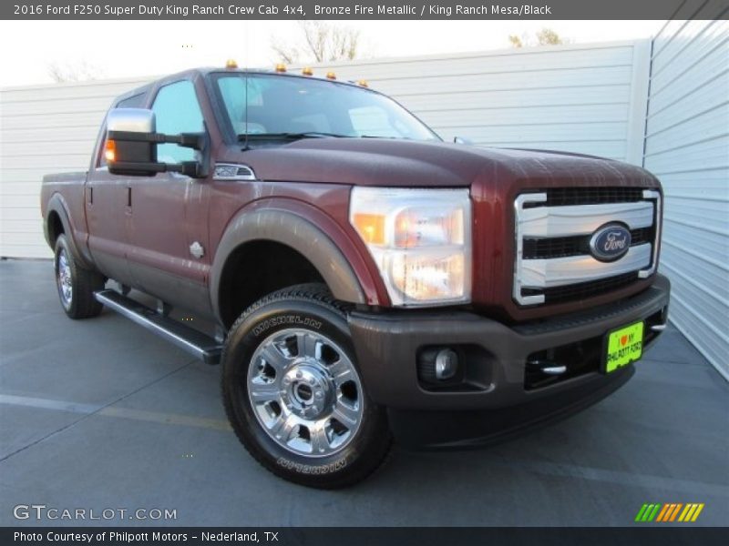Bronze Fire Metallic / King Ranch Mesa/Black 2016 Ford F250 Super Duty King Ranch Crew Cab 4x4