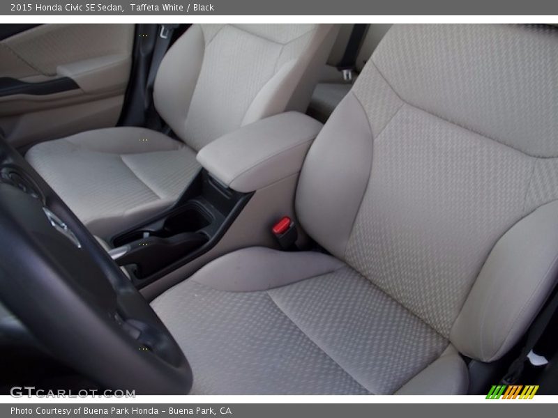 Taffeta White / Black 2015 Honda Civic SE Sedan