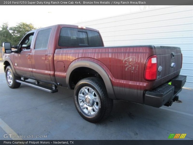 Bronze Fire Metallic / King Ranch Mesa/Black 2016 Ford F250 Super Duty King Ranch Crew Cab 4x4